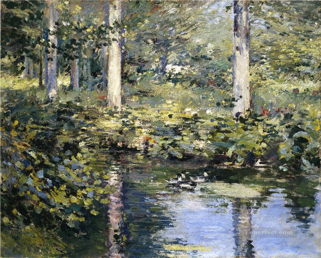 The Duck Pond Theodore Robinson Oil Paintings